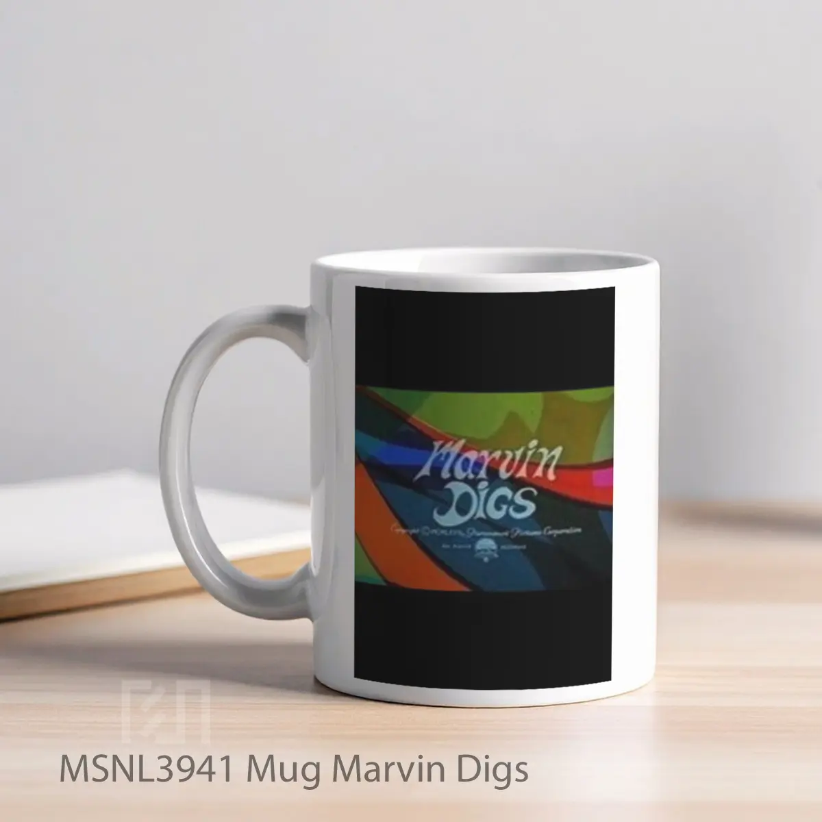 Mug Marvin Digs Gelas Keramik Tema Film MSNL3941 - Tampak Kiri