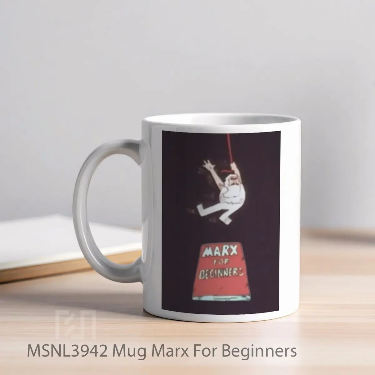 Mug Marx For Beginners Gelas Keramik Tema Film MSNL3942 - Tampak Kiri