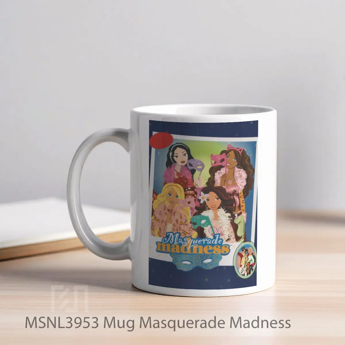 Mug Masquerade Madness Gelas Keramik Tema Film MSNL3953 - Tampak Kiri