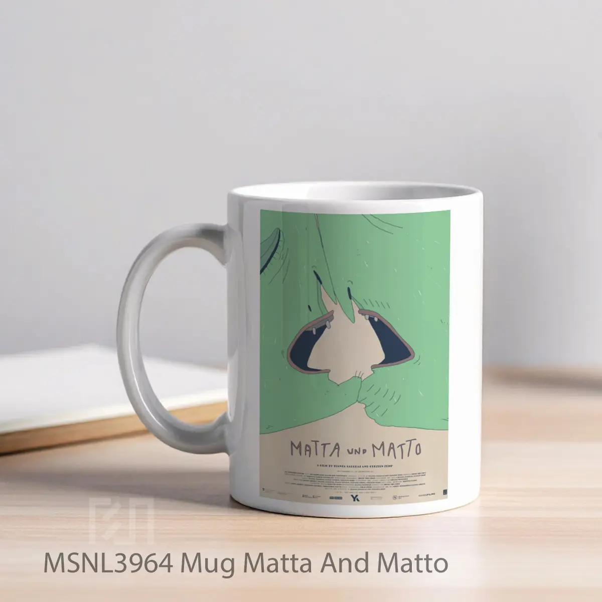 Mug Matta And Matto Gelas Keramik Tema Film MSNL3964 - Tampak Kiri