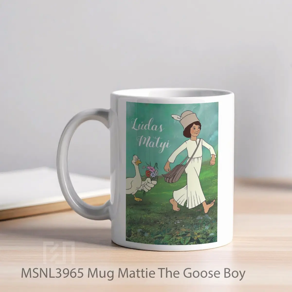 Mug Mattie The Goose Boy Gelas Keramik Tema Film MSNL3965 - Tampak Kiri