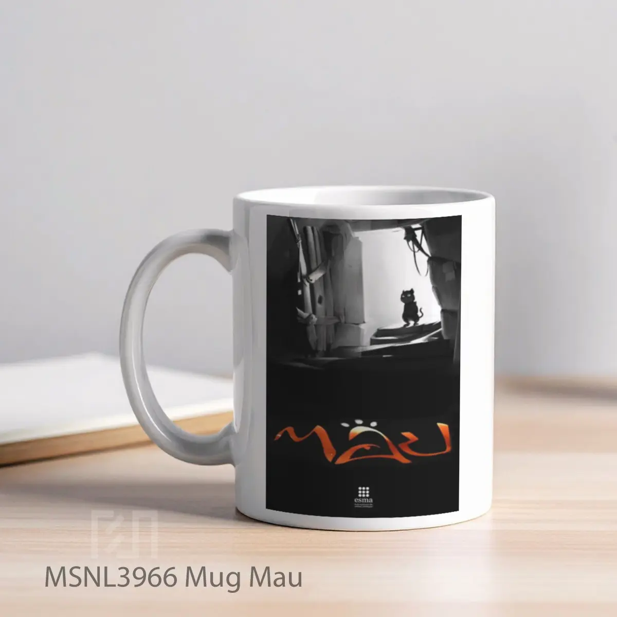 Mug Mau Gelas Keramik Tema Film MSNL3966 - Tampak Kiri