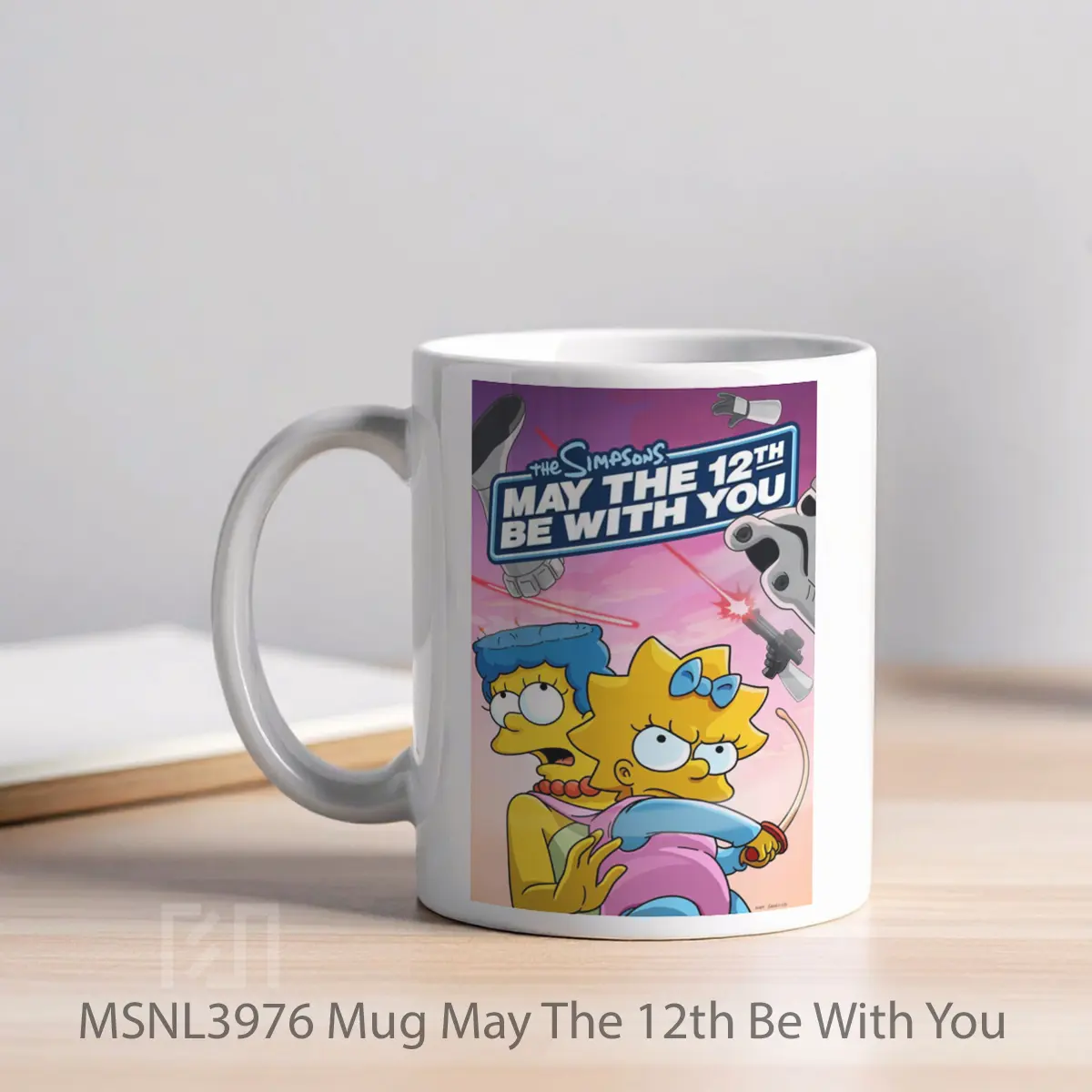 Mug May The 12th Be With You Gelas Keramik Tema Film MSNL3976 - Tampak Kiri