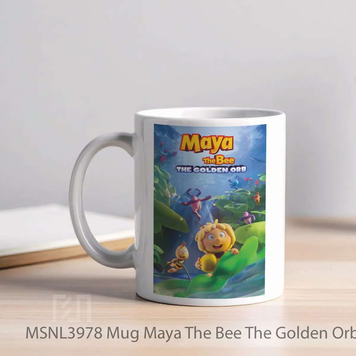 Mug Maya The Bee The Golden Orb Gelas Keramik Tema Film MSNL3978 - Tampak Kiri