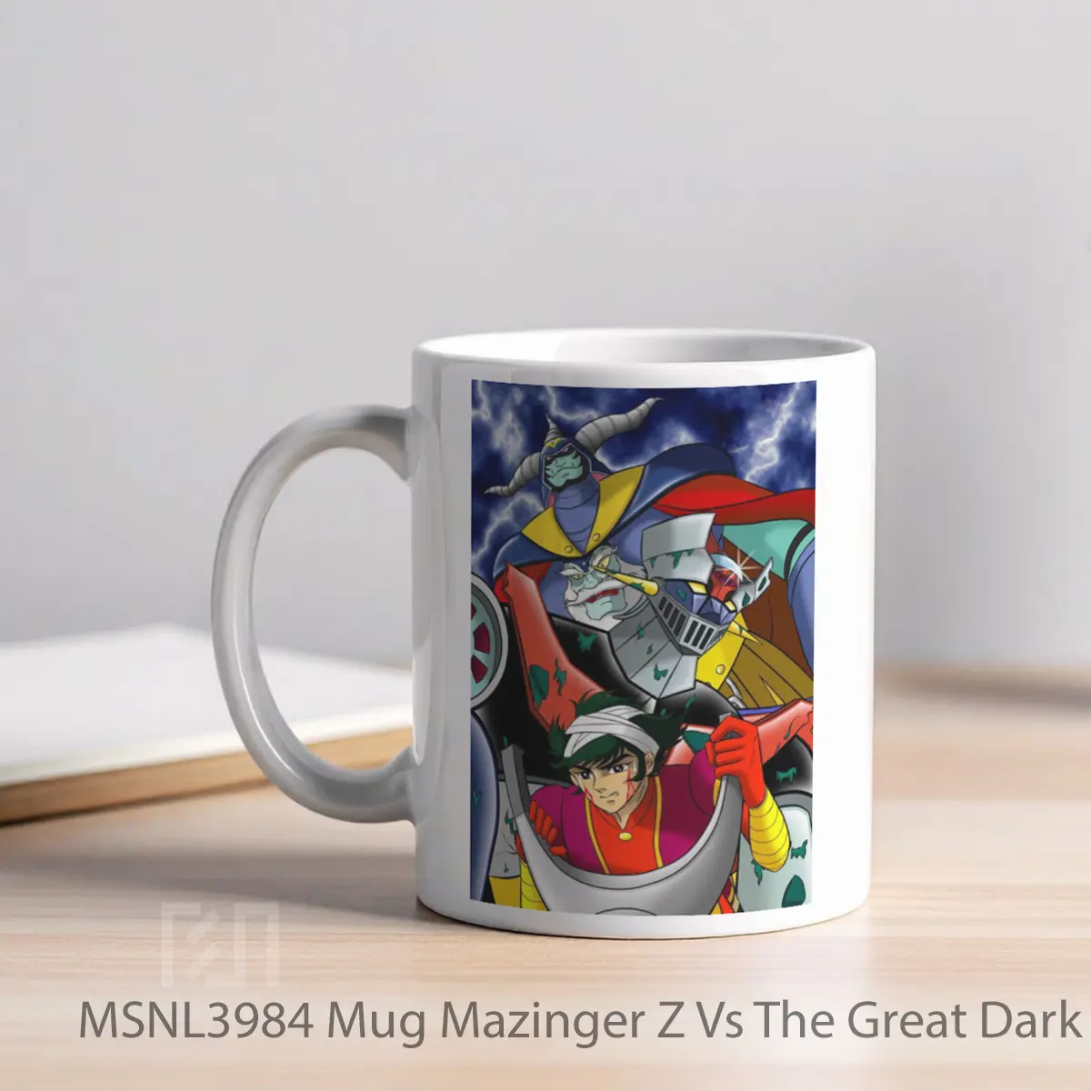 Mug Mazinger Z Vs The Great Dark General Gelas Keramik Tema Film MSNL3984 - Tampak Kiri