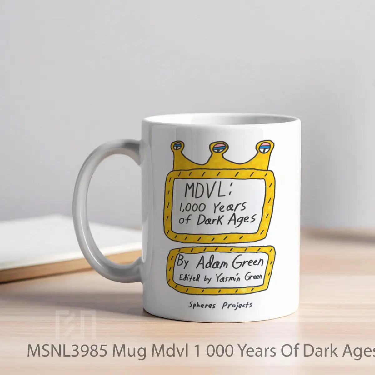 Mug Mdvl 1 000 Years Of Dark Ages Gelas Keramik Tema Film MSNL3985 - Tampak Kiri