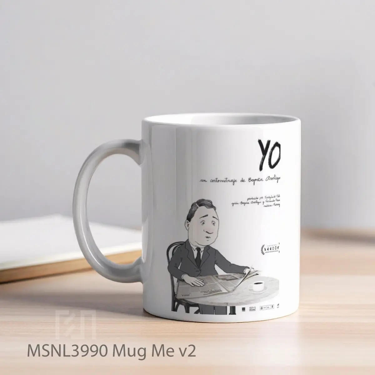 Mug Me V2 Gelas Keramik Tema Film MSNL3990 - Tampak Kiri