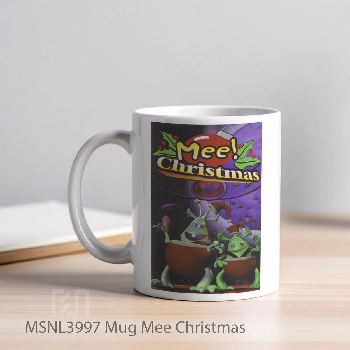 Mug Mee Christmas Gelas Keramik Tema Film MSNL3997 - Tampak Kiri