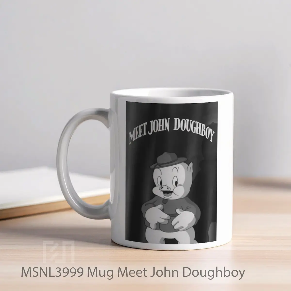 Mug Meet John Doughboy Gelas Keramik Tema Film MSNL3999 - Tampak Kiri