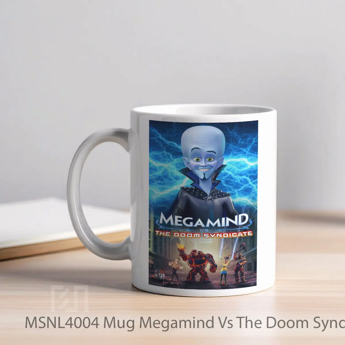 Mug Megamind Vs The Doom Syndicate Gelas Keramik Tema Film MSNL4004 - Tampak Kiri