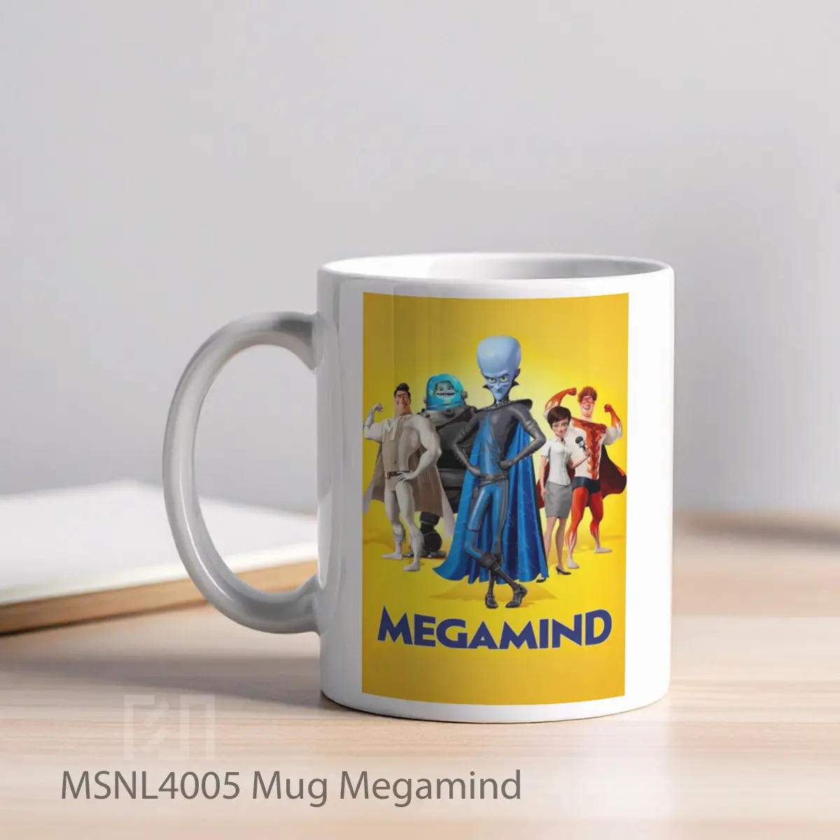 Mug Megamind Gelas Keramik Tema Film MSNL4005 - Tampak Kiri