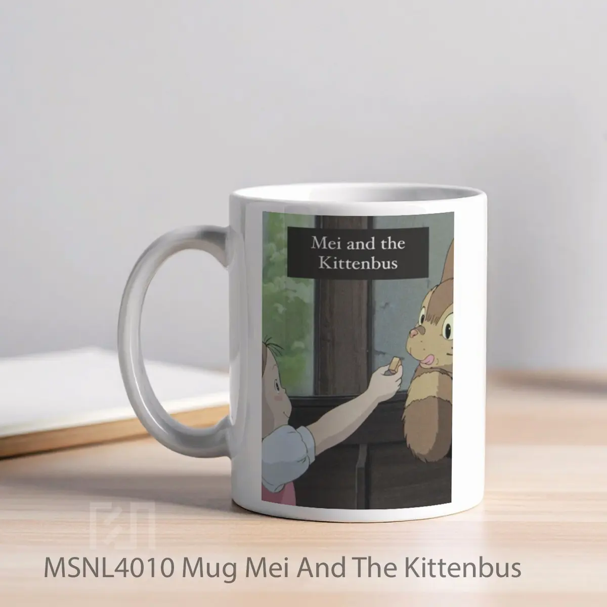 Mug Mei And The Kittenbus Gelas Keramik Tema Film MSNL4010 - Tampak Kiri