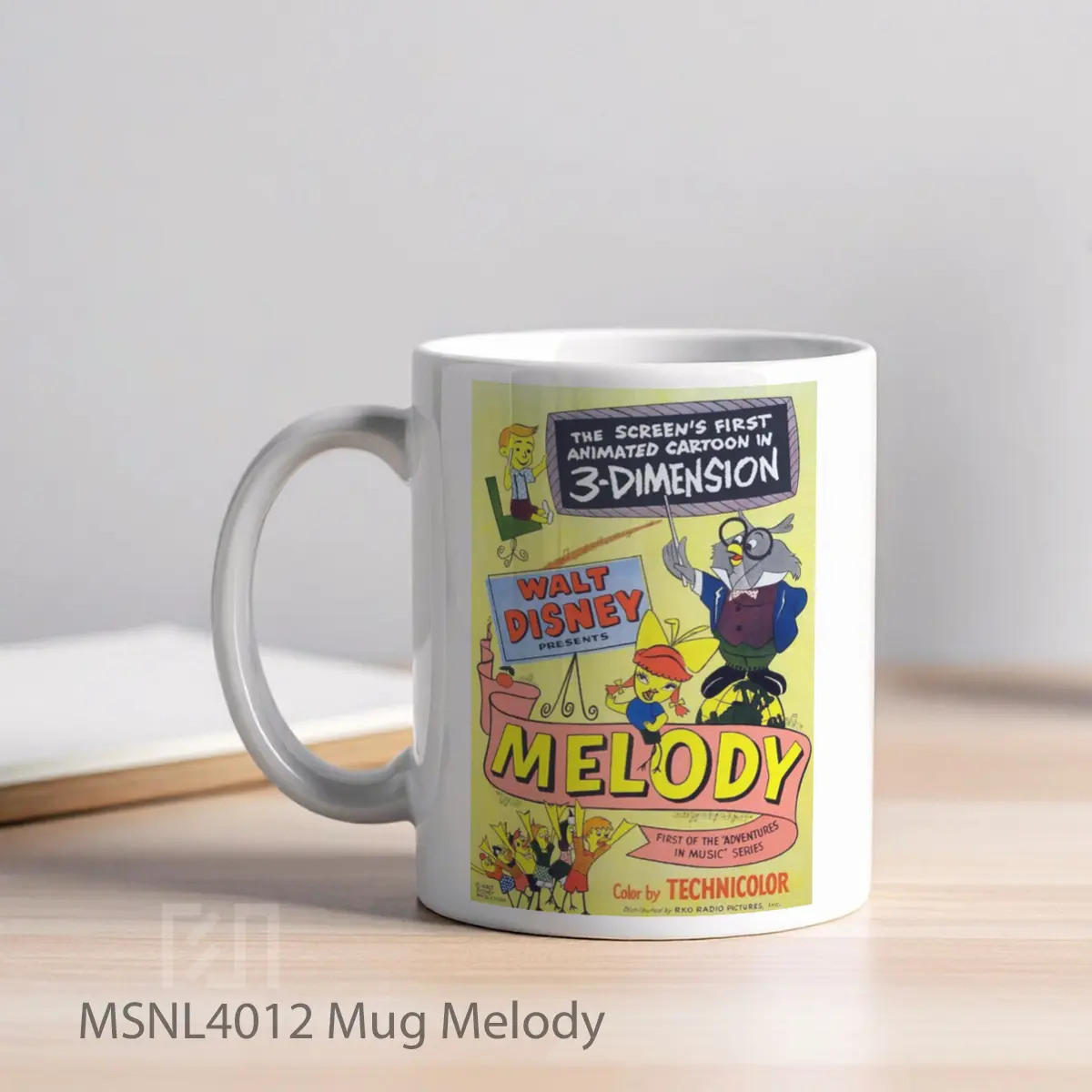Mug Melody Gelas Keramik Tema Film MSNL4012 - Tampak Kiri