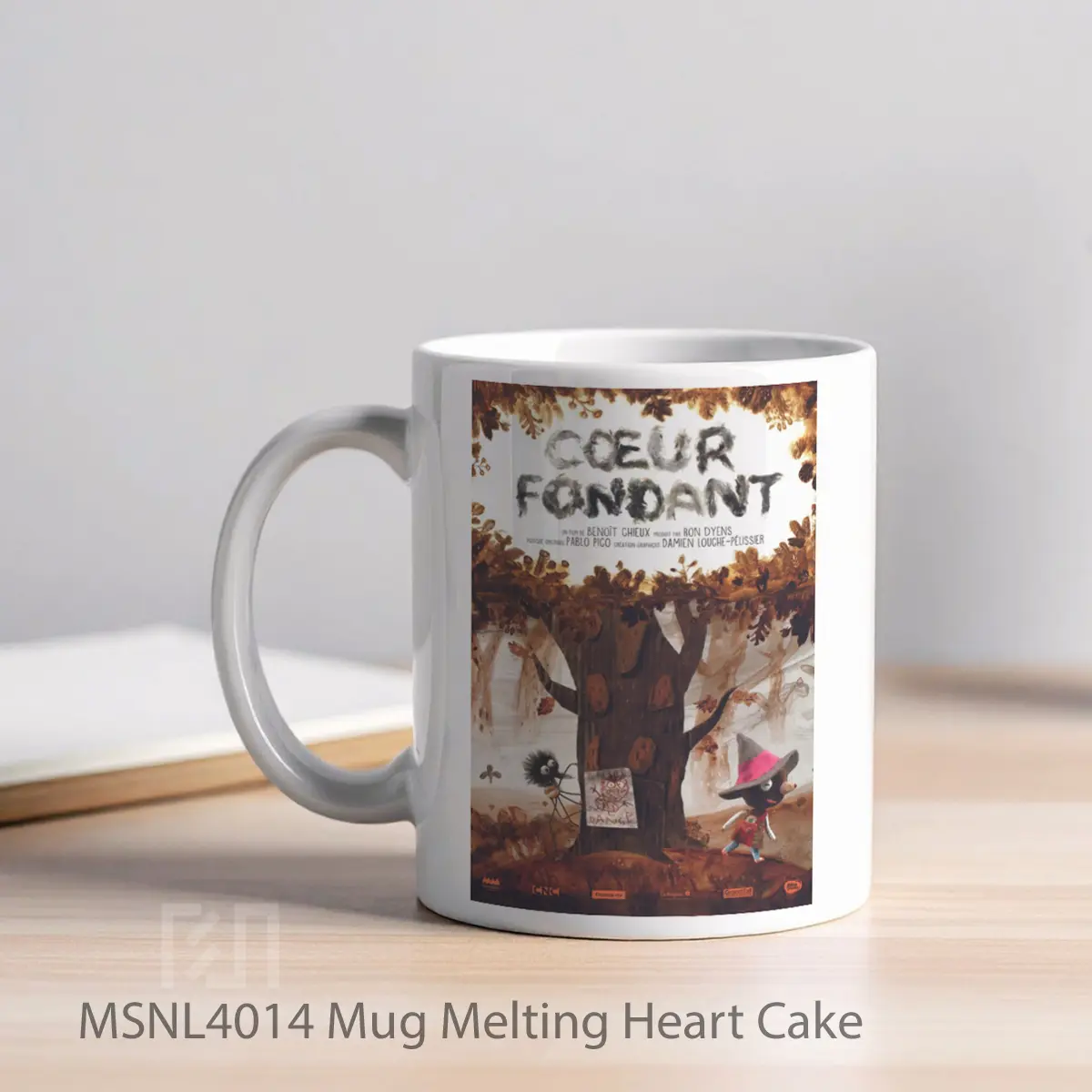 Mug Melting Heart Cake Gelas Keramik Tema Film MSNL4014 - Tampak Kiri