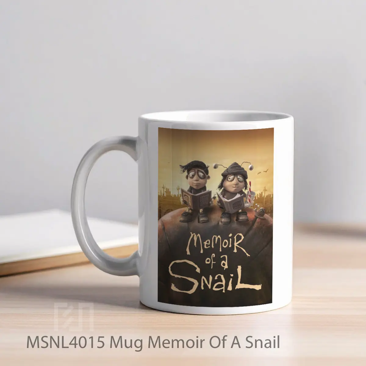 Mug Memoir Of A Snail Gelas Keramik Tema Film MSNL4015 - Tampak Kiri