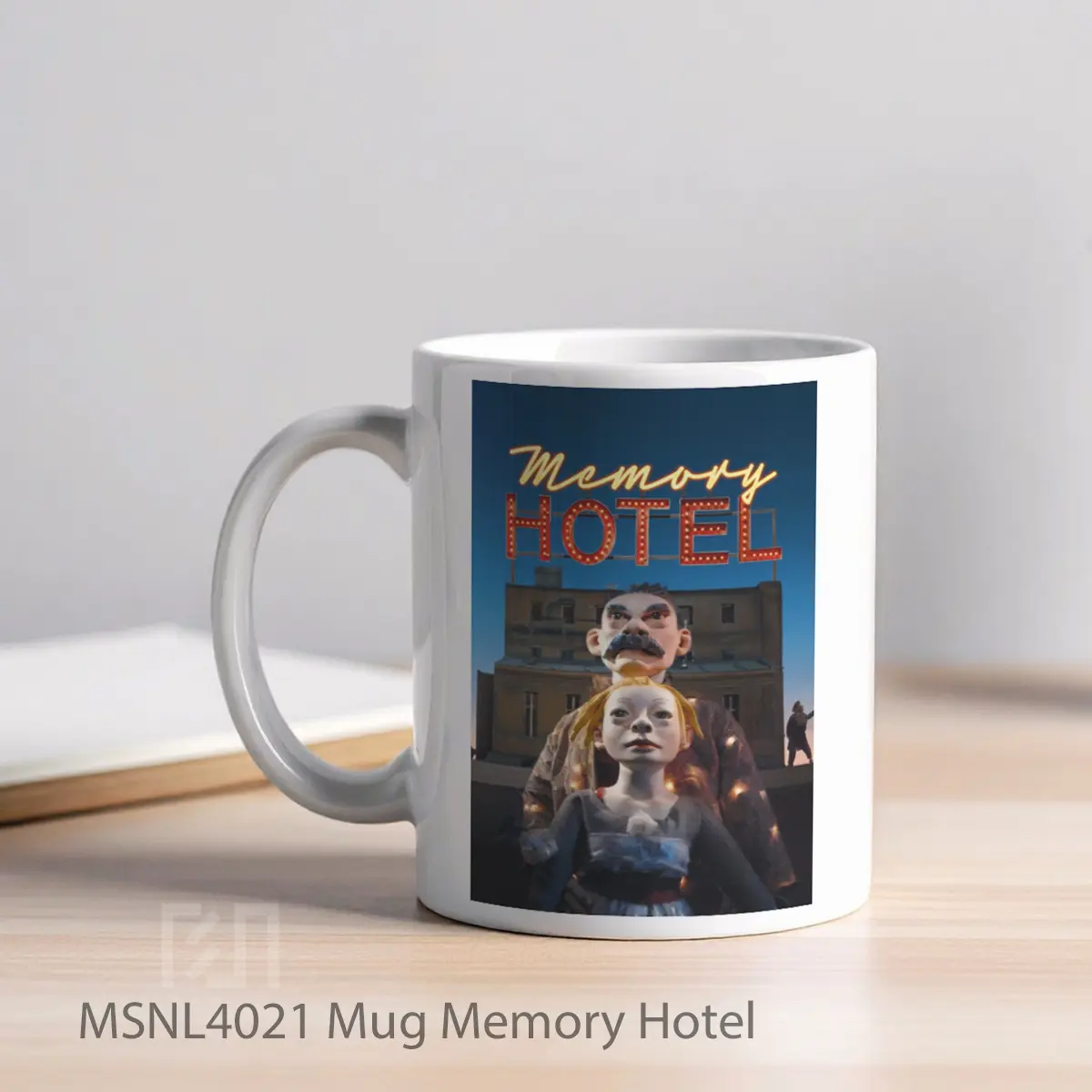Mug Memory Hotel Gelas Keramik Tema Film MSNL4021 - Tampak Kiri