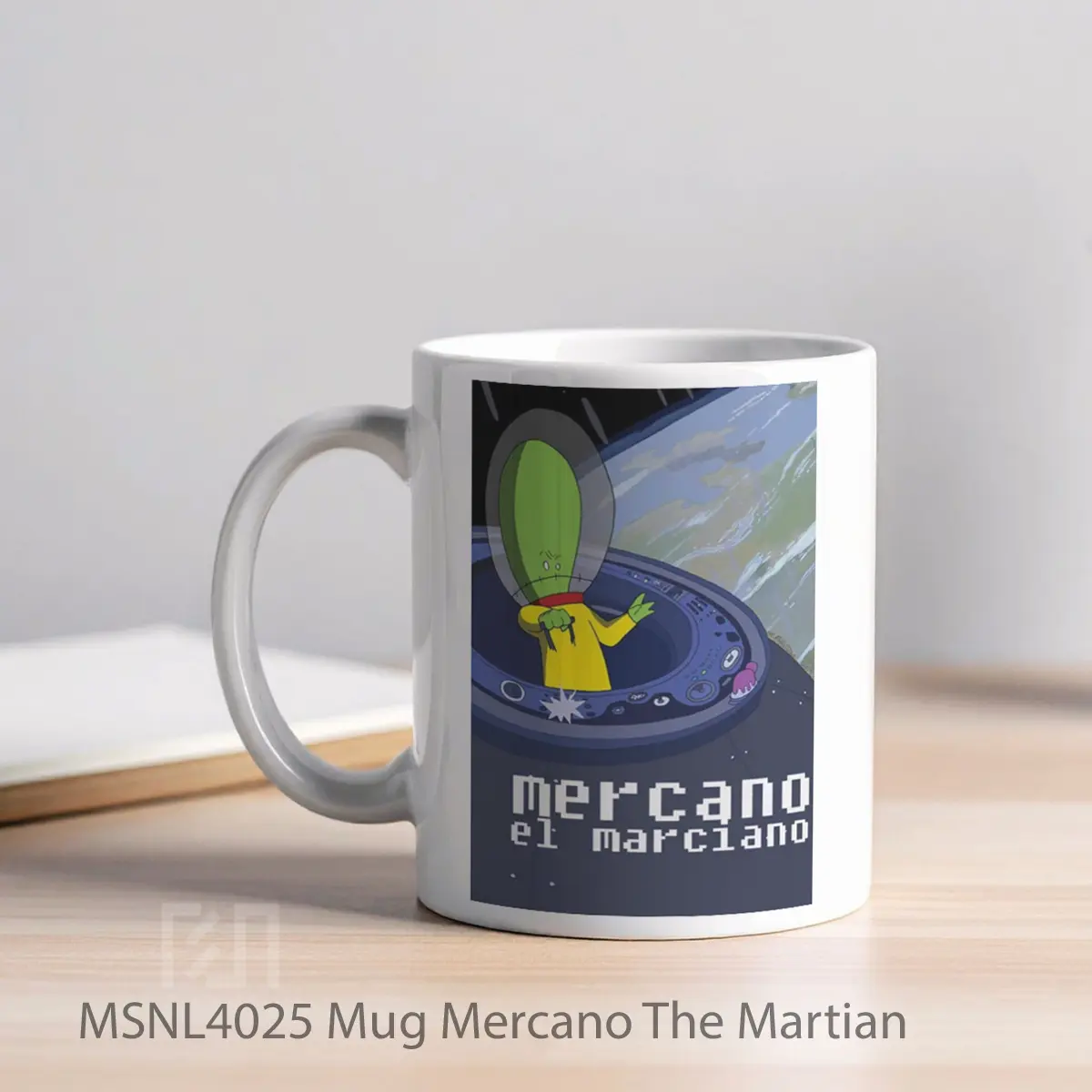 Mug Mercano The Martian Gelas Keramik Tema Film MSNL4025 - Tampak Kiri