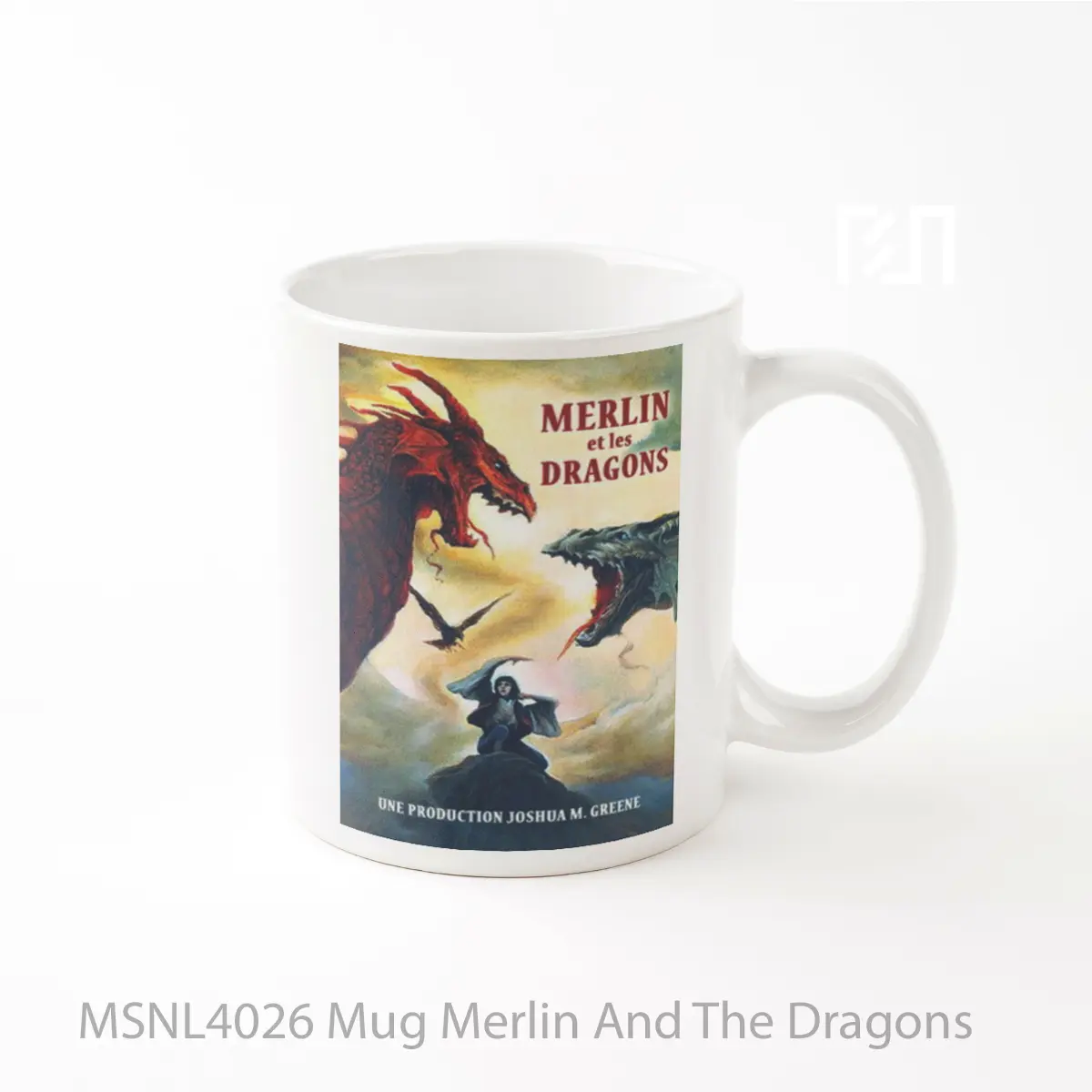 Mug Merlin And The Dragons Gelas Keramik Tema Film MSNL4026