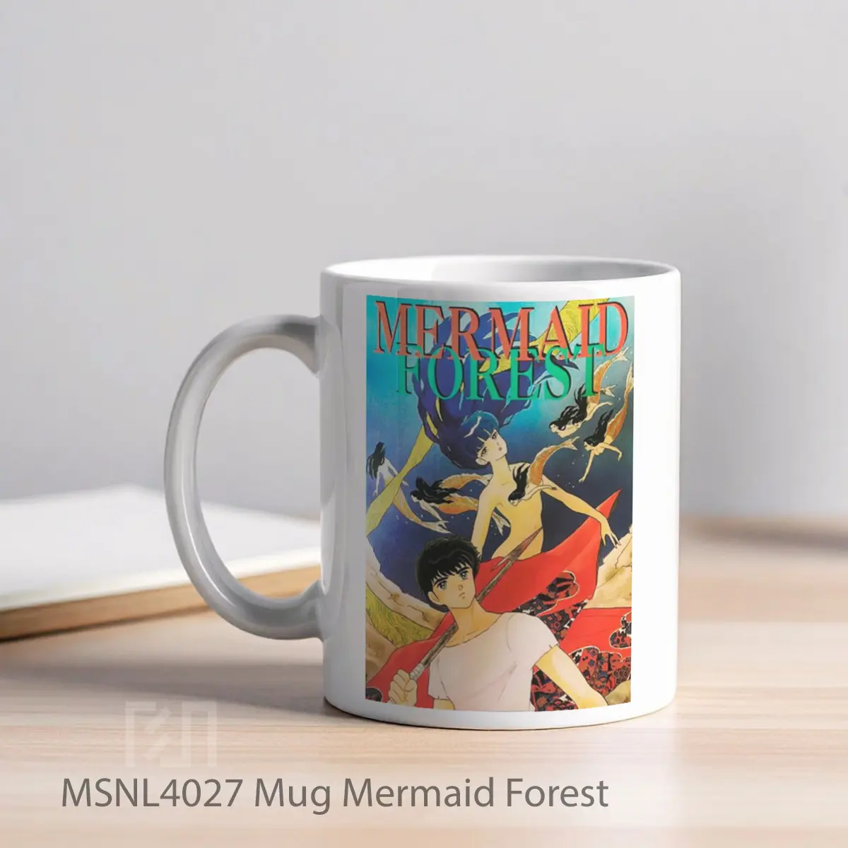 Mug Mermaid Forest Gelas Keramik Tema Film MSNL4027 - Tampak Kiri