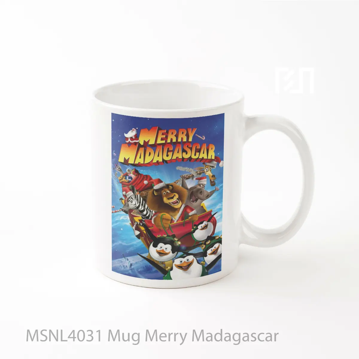Mug Merry Madagascar Gelas Keramik Tema Film MSNL4031