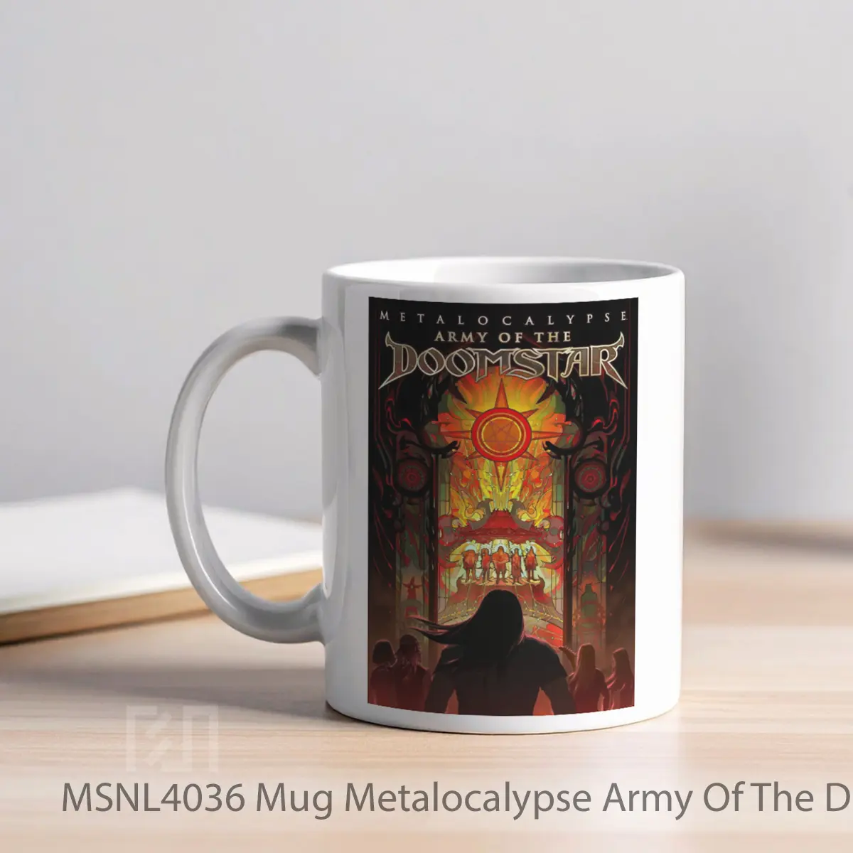 Mug Metalocalypse Army Of The Doomstar Gelas Keramik Tema Film MSNL4036 - Tampak Kiri