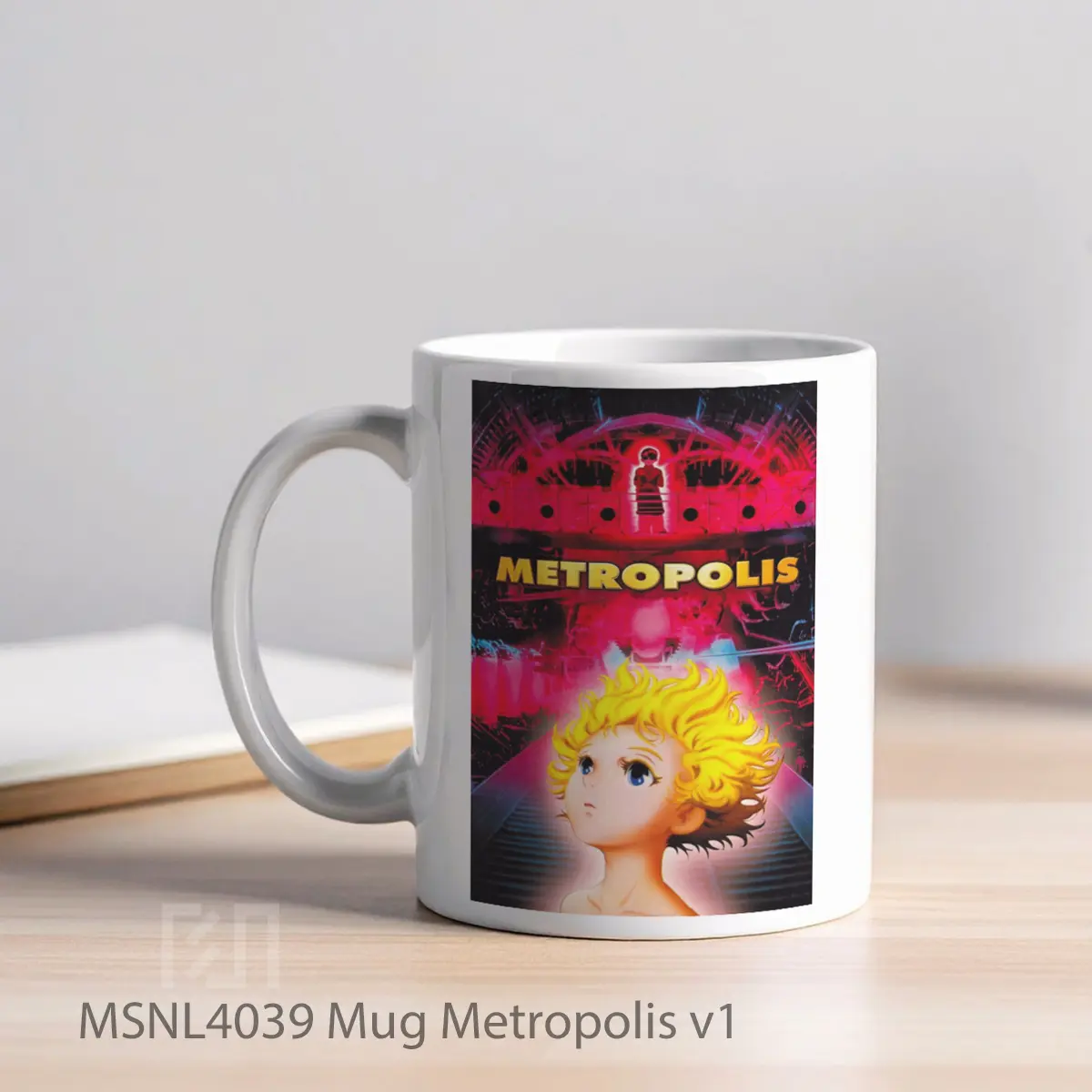 Mug Metropolis V1 Gelas Keramik Tema Film MSNL4039 - Tampak Kiri