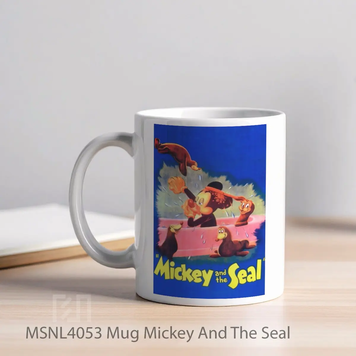 Mug Mickey And The Seal Gelas Keramik Tema Film MSNL4053 - Tampak Kiri