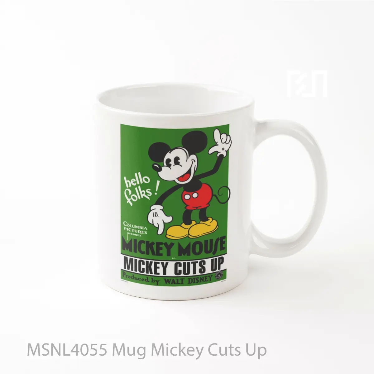 Mug Mickey Cuts Up Gelas Keramik Tema Film MSNL4055