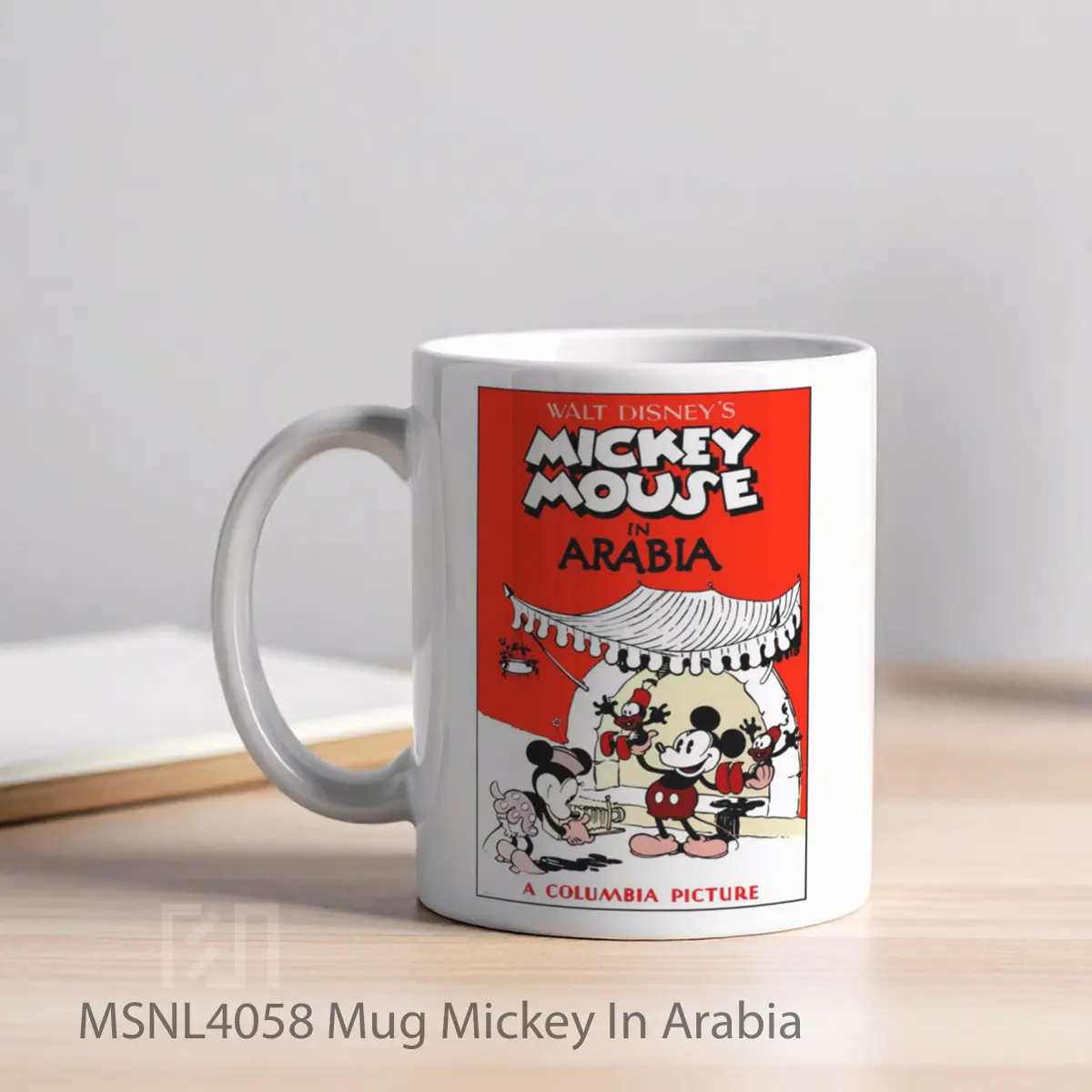 Mug Mickey In Arabia Gelas Keramik Tema Film MSNL4058 - Tampak Kiri