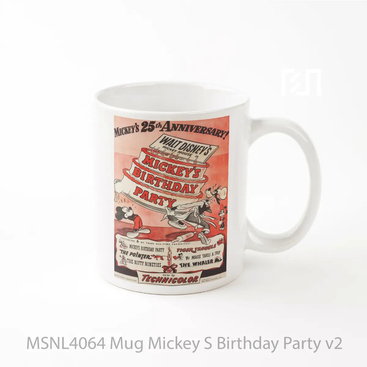 Mug Mickey S Birthday Party V2 Gelas Keramik Tema Film MSNL4064