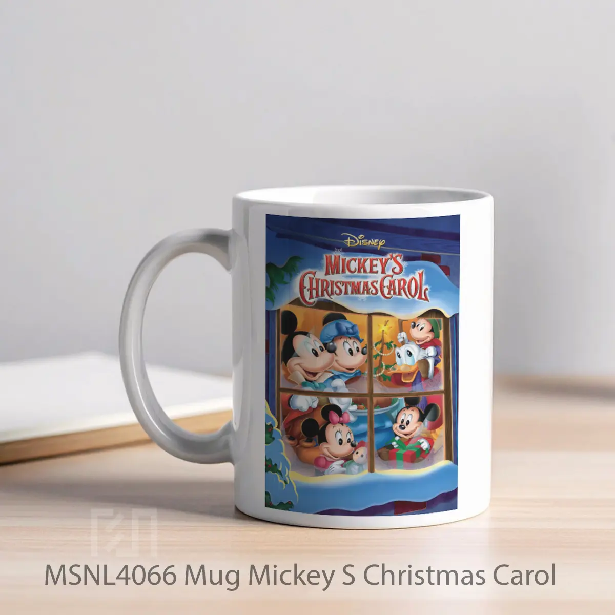 Mug Mickey S Christmas Carol Gelas Keramik Tema Film MSNL4066 - Tampak Kiri