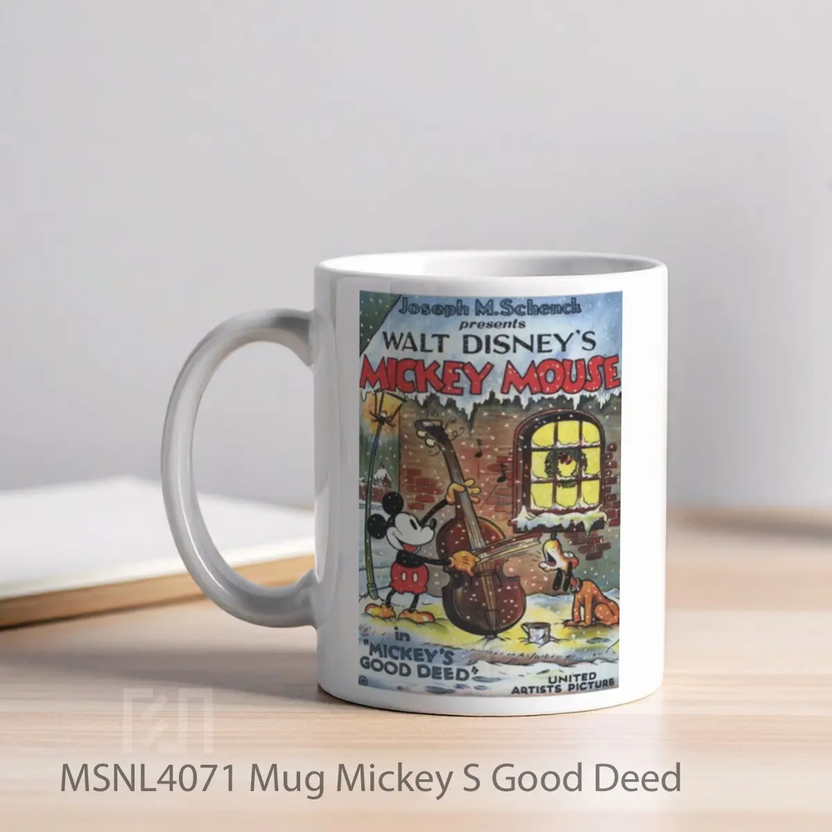 Mug Mickey S Good Deed Gelas Keramik Tema Film MSNL4071 - Tampak Kiri