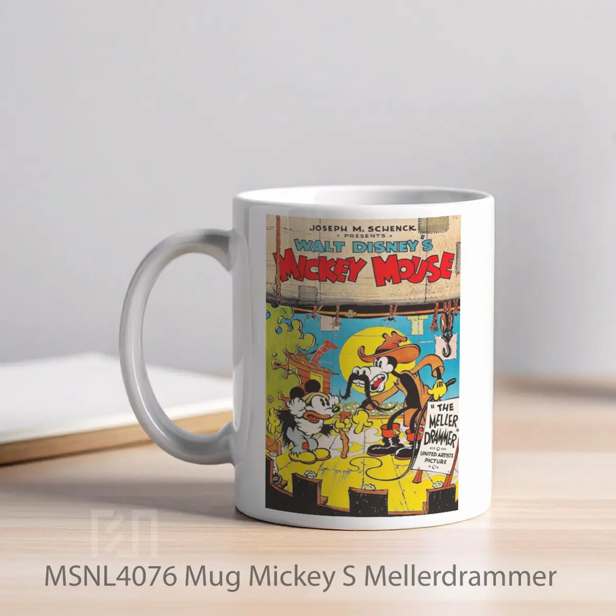 Mug Mickey S Mellerdrammer Gelas Keramik Tema Film MSNL4076 - Tampak Kiri