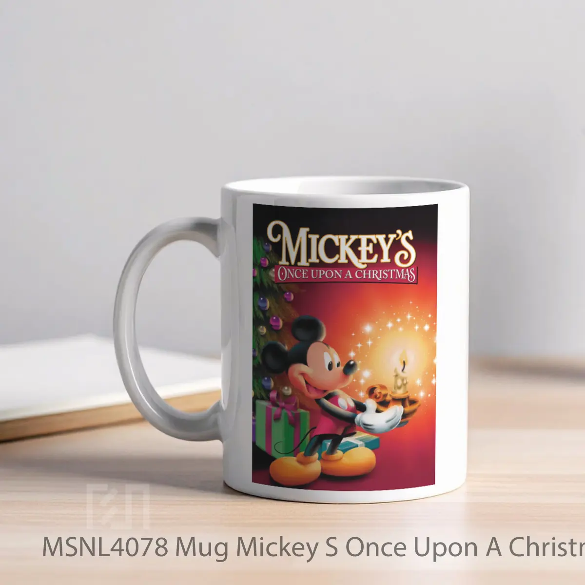 Mug Mickey S Once Upon A Christmas Gelas Keramik Tema Film MSNL4078 - Tampak Kiri