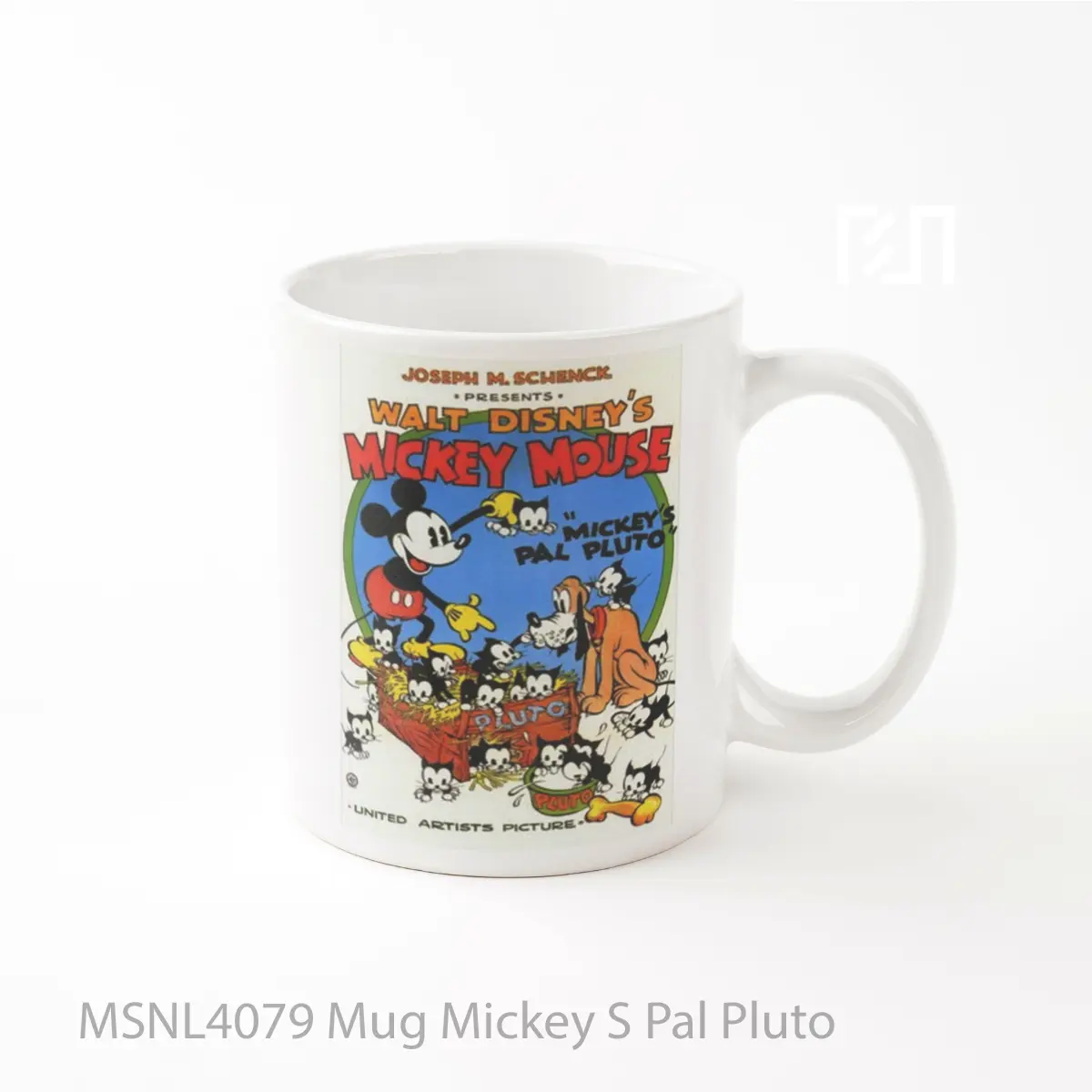 Mug Mickey S Pal Pluto Gelas Keramik Tema Film MSNL4079