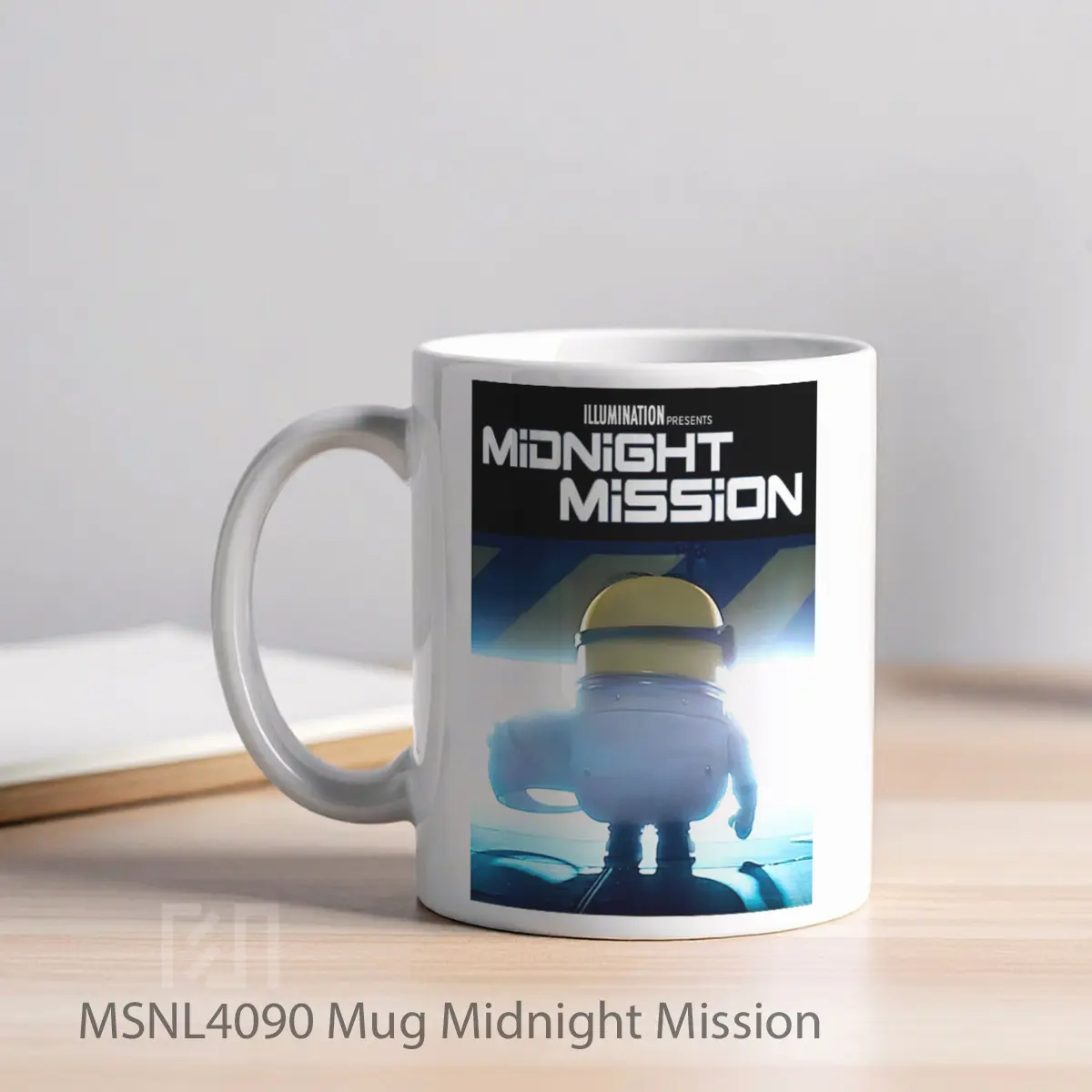 Mug Midnight Mission Gelas Keramik Tema Film MSNL4090 - Tampak Kiri