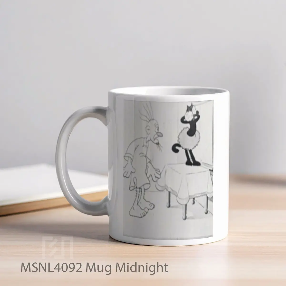 Mug Midnight Gelas Keramik Tema Film MSNL4092 - Tampak Kiri