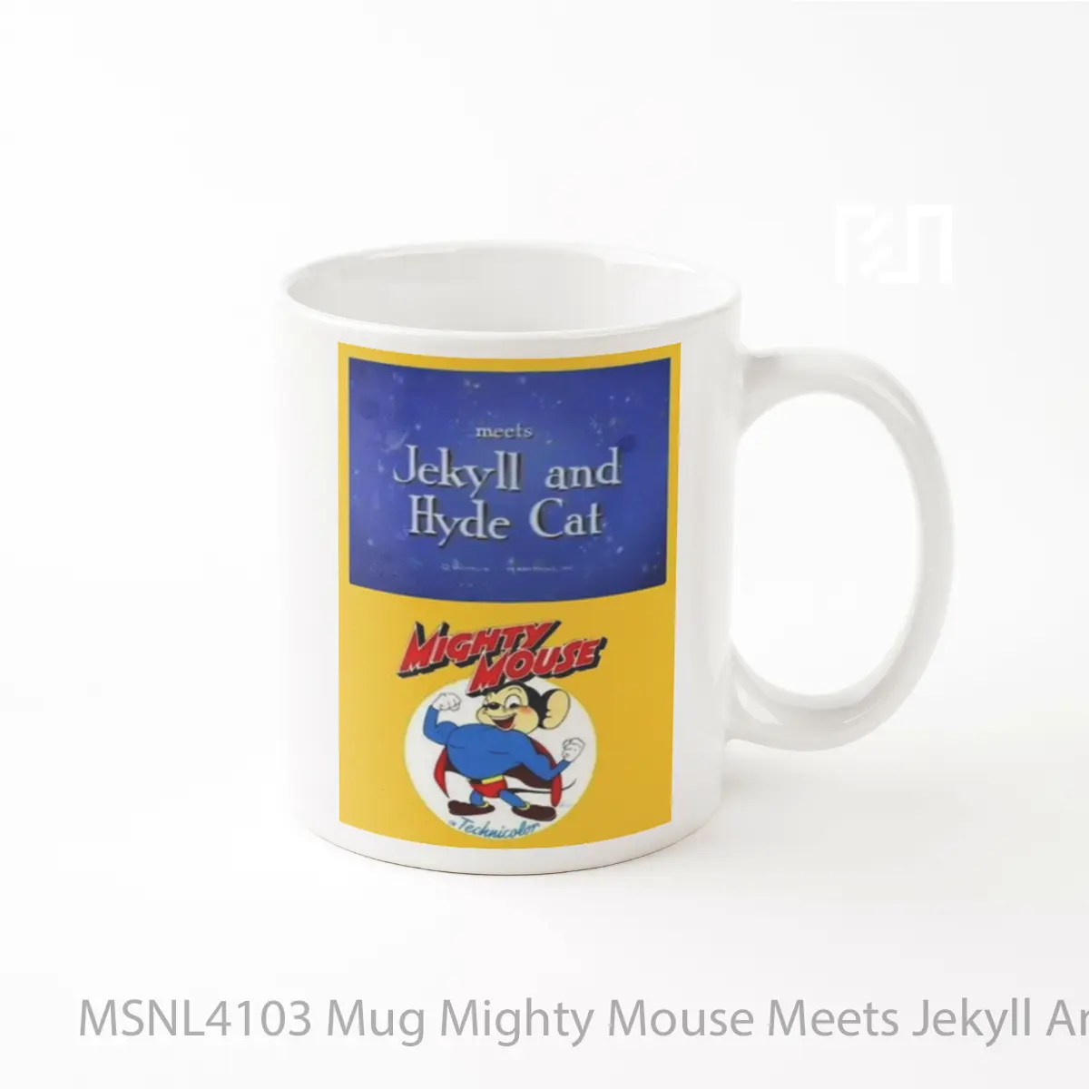Mug Mighty Mouse Meets Jekyll And Hyde Cat Gelas Keramik Tema Film MSNL4103