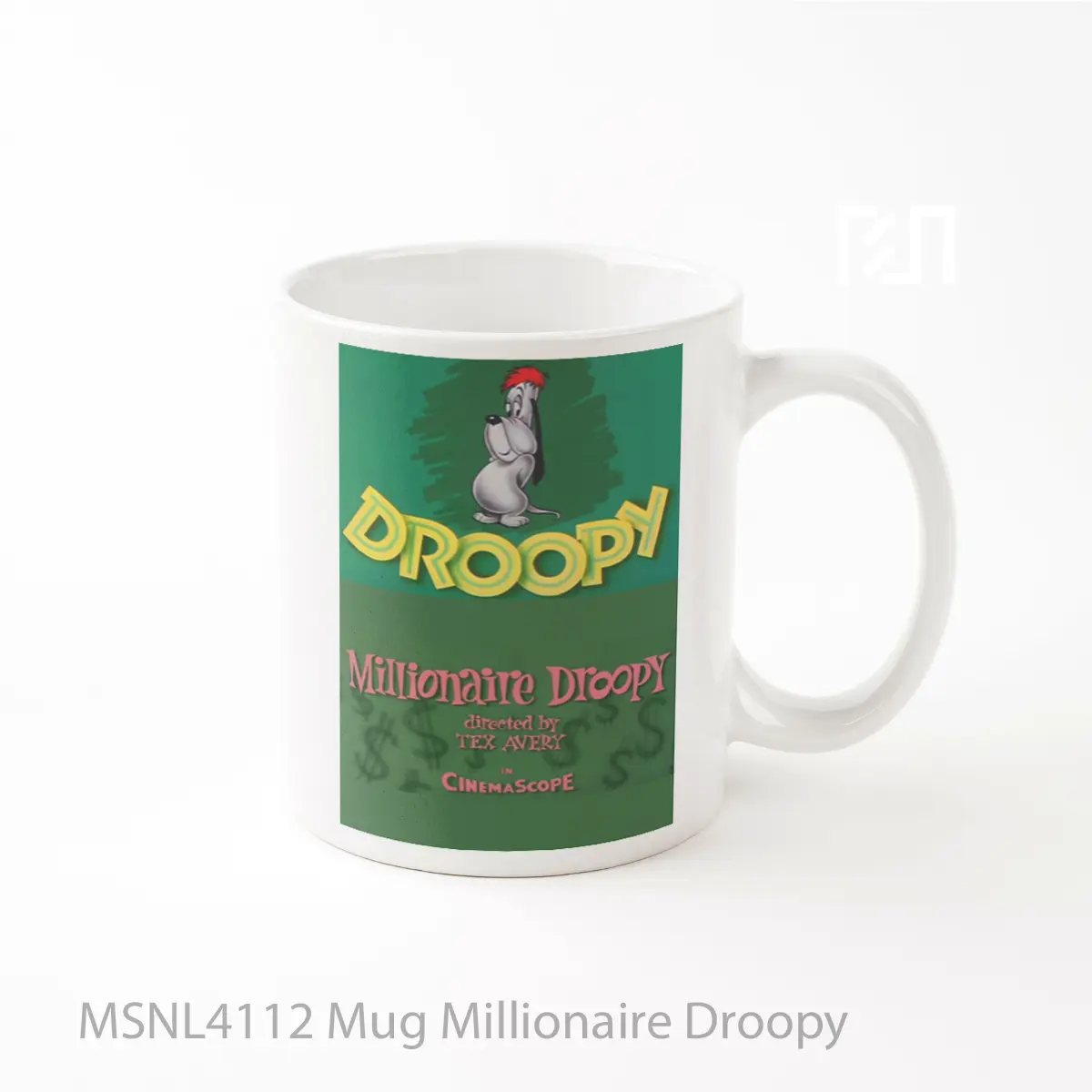 Mug Millionaire Droopy Gelas Keramik Tema Film MSNL4112