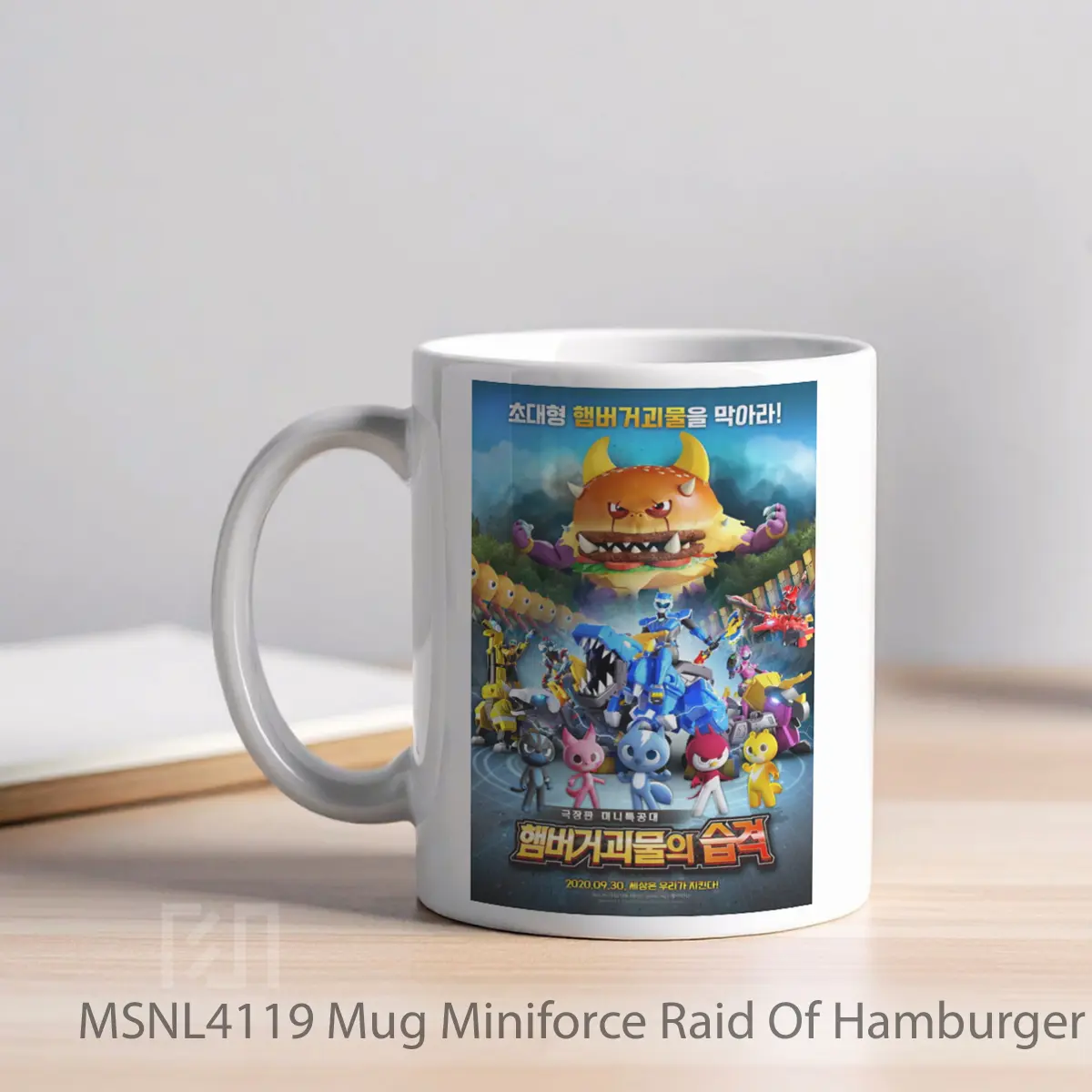 Mug Miniforce Raid Of Hamburger Monsters Gelas Keramik Tema Film MSNL4119 - Tampak Kiri