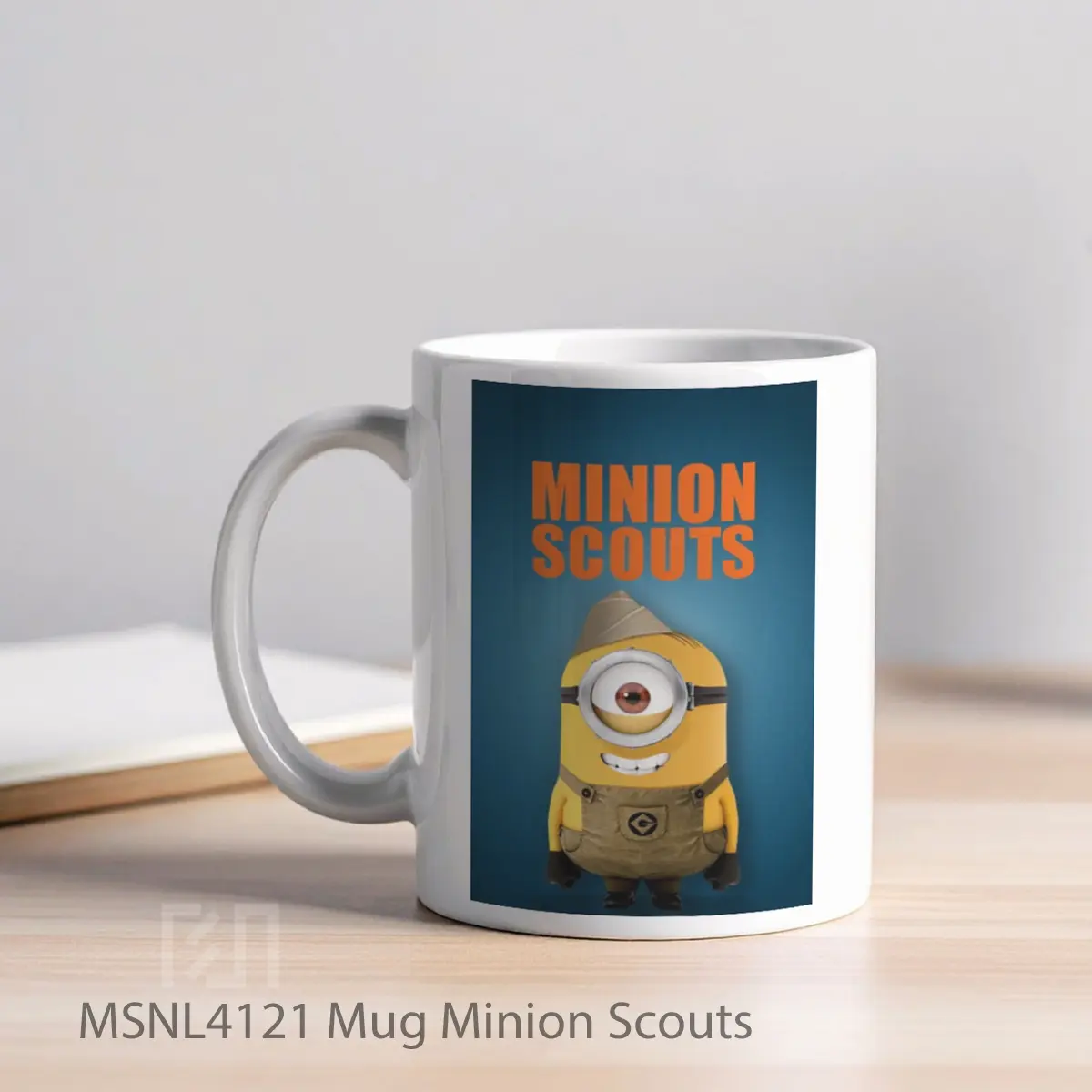 Mug Minion Scouts Gelas Keramik Tema Film MSNL4121 - Tampak Kiri