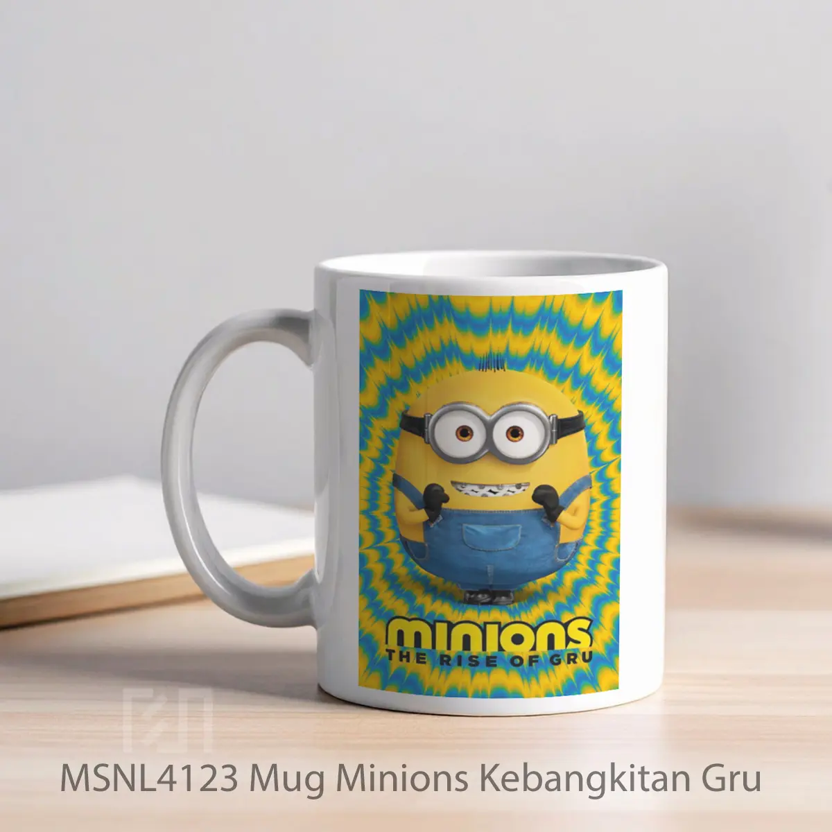 Mug Minions Kebangkitan Gru Gelas Keramik Tema Film MSNL4123 - Tampak Kiri