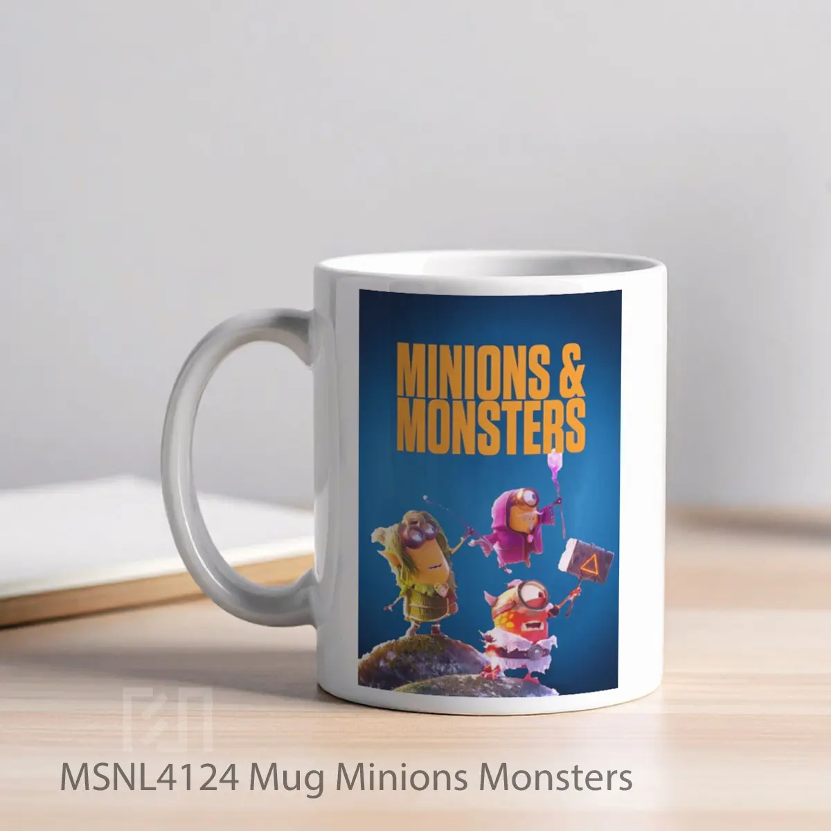 Mug Minions Monsters Gelas Keramik Tema Film MSNL4124 - Tampak Kiri