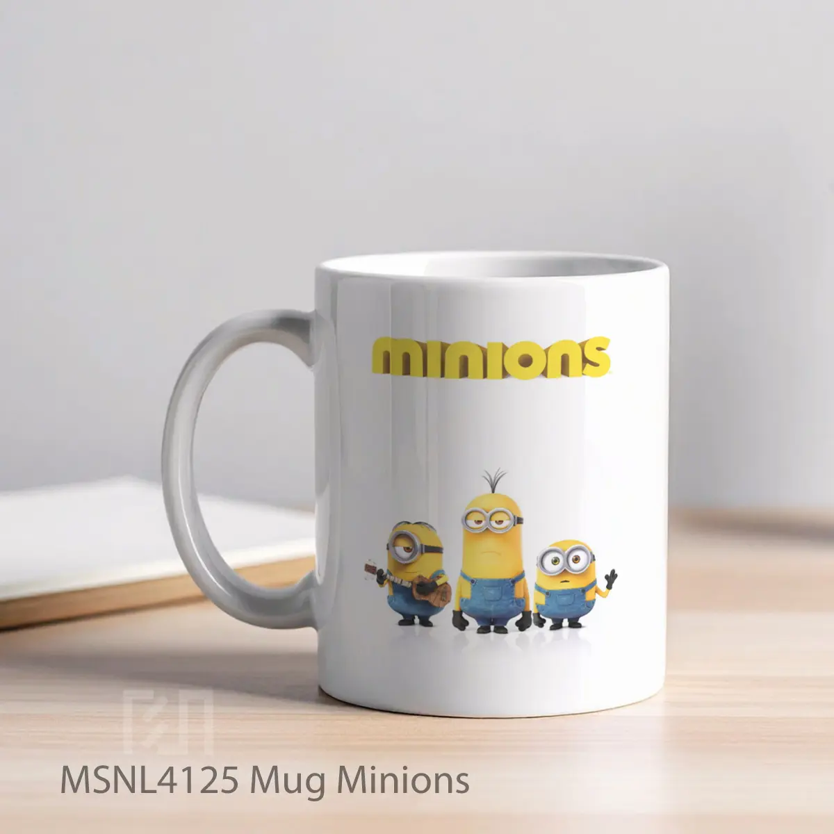 Mug Minions Gelas Keramik Tema Film MSNL4125 - Tampak Kiri