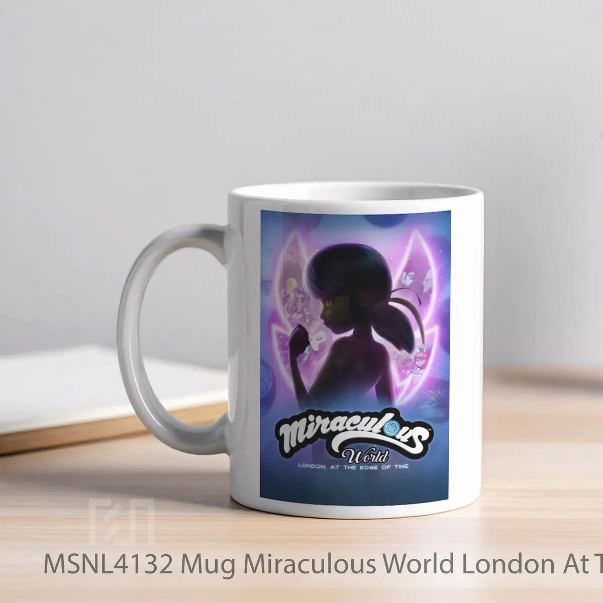 Mug Miraculous World London At The Edge Of Time Gelas Keramik Tema Film MSNL4132 - Tampak Kiri