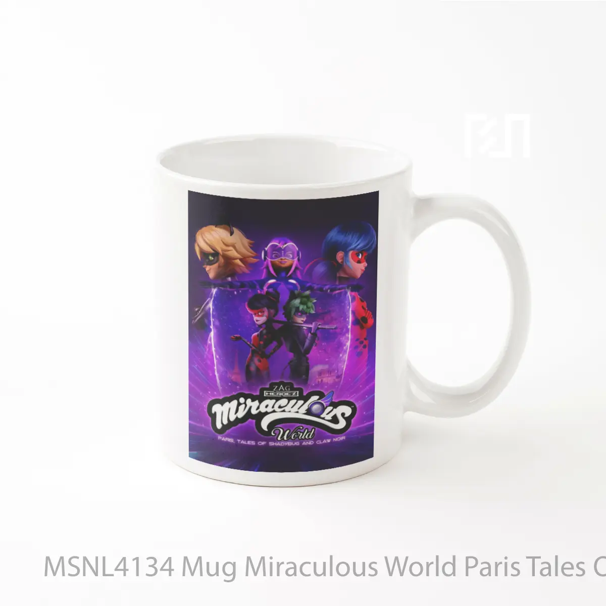Mug Miraculous World Paris Tales Of Shadybug And Claw Noir Gelas Keramik Tema Film MSNL4134