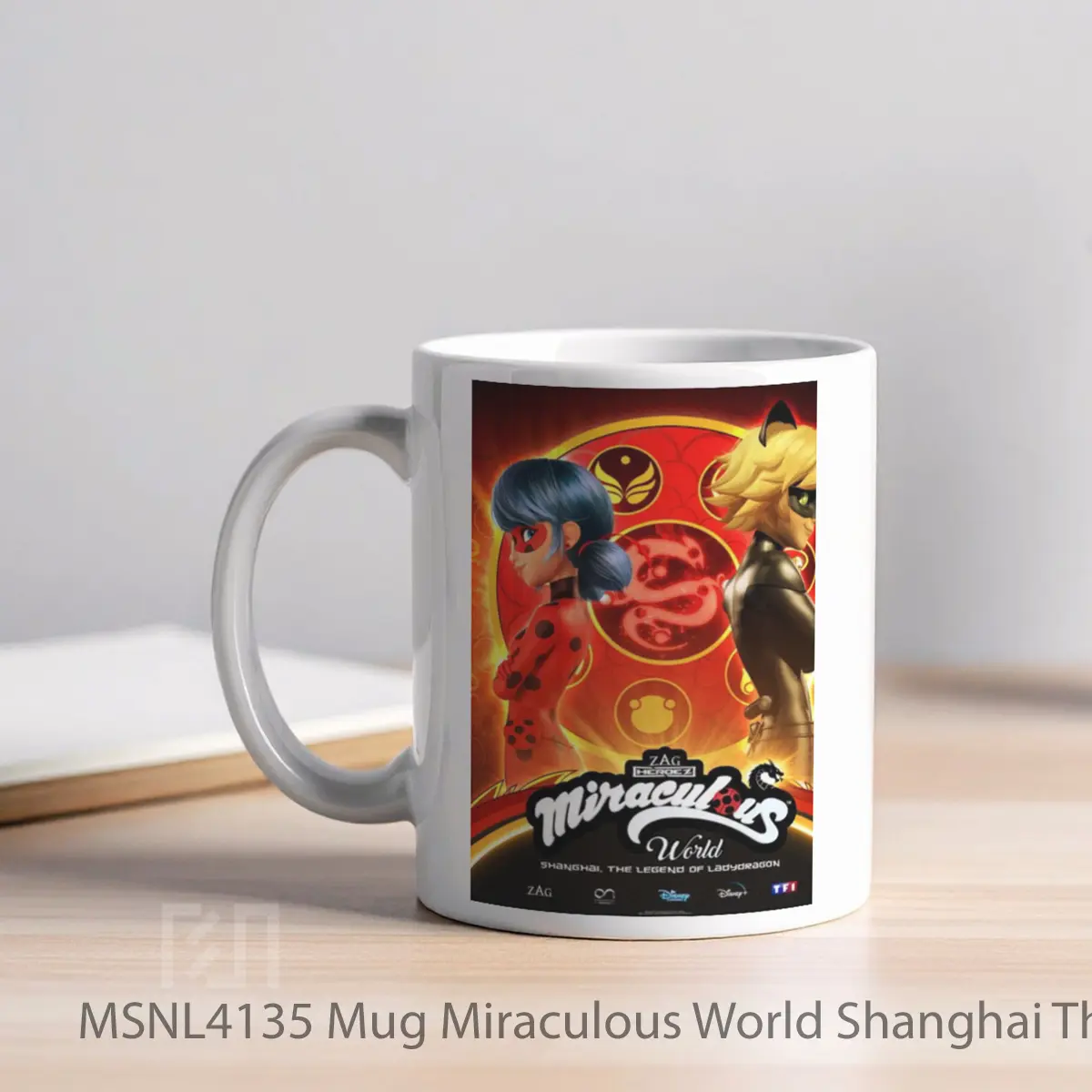 Mug Miraculous World Shanghai The Legend Of Ladydragon Gelas Keramik Tema Film MSNL4135 - Tampak Kiri