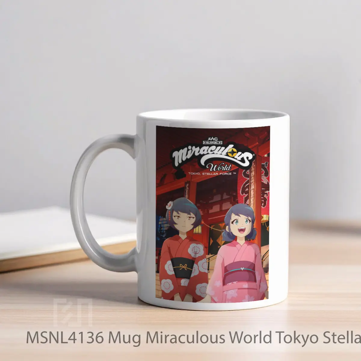 Mug Miraculous World Tokyo Stellar Force Gelas Keramik Tema Film MSNL4136 - Tampak Kiri