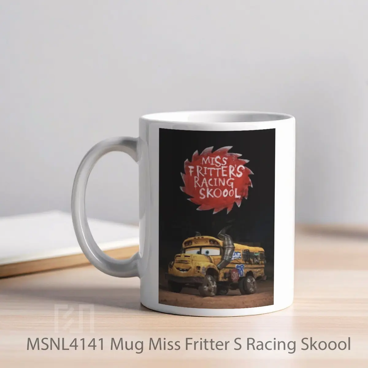 Mug Miss Fritter S Racing Skoool Gelas Keramik Tema Film MSNL4141 - Tampak Kiri