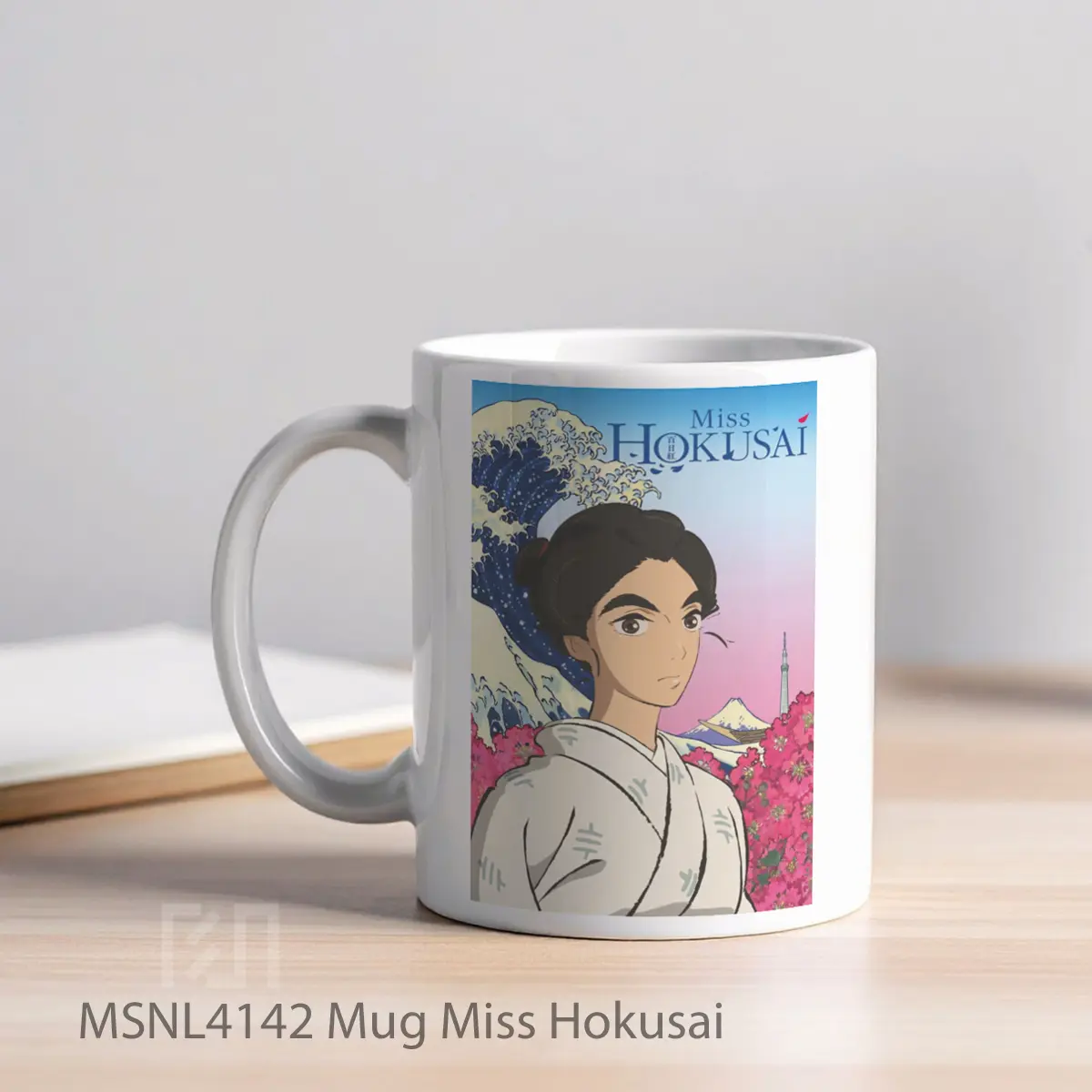Mug Miss Hokusai Gelas Keramik Tema Film MSNL4142 - Tampak Kiri